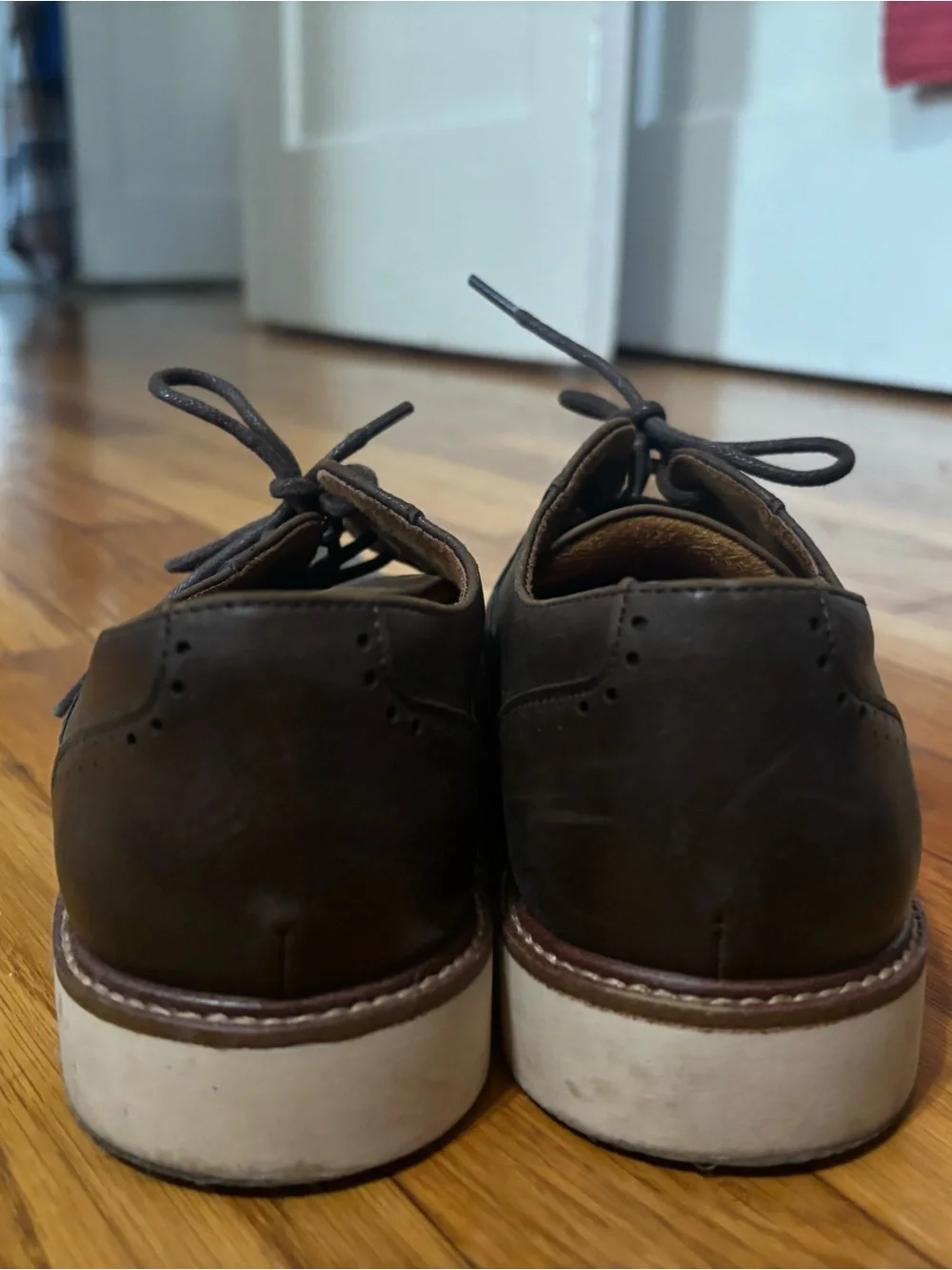 Kids Dark Brown Leather Dress Shoes